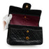 VINTAGE CHANEL CLASSIC FLAP SMALL CHAIN SHOULDER BAG BLACK LAMB SKIN GOLD HARDWARE 90342576