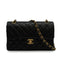 VINTAGE CHANEL CLASSIC FLAP SMALL CHAIN SHOULDER BAG BLACK LAMB SKIN GOLD HARDWARE 90343948