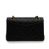 VINTAGE CHANEL CLASSIC FLAP SMALL CHAIN SHOULDER BAG BLACK LAMB SKIN GOLD HARDWARE 90343948