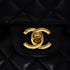 VINTAGE CHANEL CLASSIC FLAP SMALL CHAIN SHOULDER BAG BLACK LAMB SKIN GOLD HARDWARE 90343948