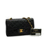 VINTAGE CHANEL CLASSIC FLAP SMALL CHAIN SHOULDER BAG BLACK LAMB SKIN GOLD HARDWARE 90344364
