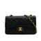 VINTAGE CHANEL CLASSIC FLAP SMALL CHAIN SHOULDER BAG BLACK LAMB SKIN GOLD HARDWARE 90344364
