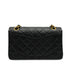 VINTAGE CHANEL CLASSIC FLAP SMALL CHAIN SHOULDER BAG BLACK LAMB SKIN GOLD HARDWARE 90344364