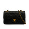 VINTAGE CHANEL CLASSIC FLAP SMALL CHAIN SHOULDER BAG BLACK LAMB SKIN GOLD HARDWARE 90344371
