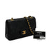 VINTAGE CHANEL CLASSIC FLAP SMALL CHAIN SHOULDER BAG BLACK LAMB SKIN GOLD HARDWARE 90344391