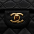 VINTAGE CHANEL CLASSIC FLAP SMALL CHAIN SHOULDER BAG BLACK LAMB SKIN GOLD HARDWARE 90344391