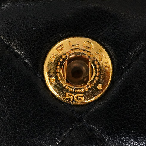 VINTAGE CHANEL CLASSIC FLAP SMALL CHAIN SHOULDER BAG BLACK LAMB SKIN GOLD HARDWARE 90345066
