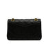 VINTAGE CHANEL CLASSIC FLAP SMALL CHAIN SHOULDER BAG BLACK LAMB SKIN GOLD HARDWARE 90345066