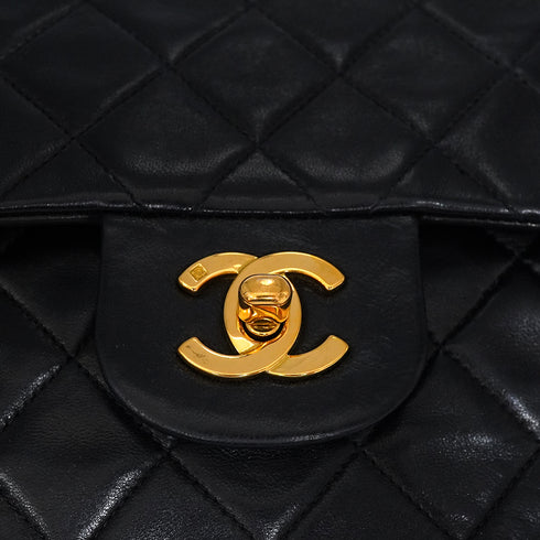VINTAGE CHANEL CLASSIC FLAP SMALL CHAIN SHOULDER BAG BLACK LAMB SKIN GOLD HARDWARE 90345066