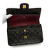 VINTAGE CHANEL CLASSIC FLAP SMALL CHAIN SHOULDER BAG BLACK LAMB SKIN GOLD HARDWARE 90345066