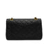 VINTAGE CHANEL CLASSIC FLAP SMALL CHAIN SHOULDER BAG BLACK LAMB SKIN GOLD HARDWARE 90345072