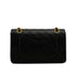 VINTAGE CHANEL CLASSIC FLAP SMALL CHAIN SHOULDER BAG BLACK LAMB SKIN GOLD HARDWARE 90345507