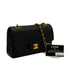 VINTAGE CHANEL CLASSIC FLAP SMALL CHAIN SHOULDER BAG BLACK LAMB SKIN GOLD HARDWARE 90345507