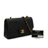 VINTAGE CHANEL CLASSIC FLAP SMALL CHAIN SHOULDER BAG BLACK LAMB SKIN GOLD HARDWARE 90348218