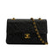 VINTAGE CHANEL CLASSIC FLAP SMALL CHAIN SHOULDER BAG BLACK LAMB SKIN GOLD HARDWARE 90350596