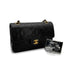 VINTAGE CHANEL CLASSIC FLAP SMALL CHAIN SHOULDER BAG BLACK LAMB SKIN GOLD HARDWARE 90313409