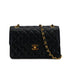 VINTAGE CHANEL MATELASSE CHAIN SHOULDER BAG BLACK LAMB SKIN GOLD HARDWARE 90320179