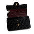 VINTAGE CHANEL MATELASSE CHAIN SHOULDER BAG BLACK LAMB SKIN GOLD HARDWARE 90320179