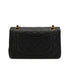 VINTAGE CHANEL CLASSIC FLAP SMALL CHAIN SHOULDER BAG BLACK LAMB SKIN GOLD HARDWARE 90323457
