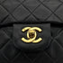 VINTAGE CHANEL CLASSIC FLAP SMALL CHAIN SHOULDER BAG BLACK LAMB SKIN GOLD HARDWARE 90323457