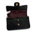 VINTAGE CHANEL CLASSIC FLAP SMALL CHAIN SHOULDER BAG BLACK LAMB SKIN GOLD HARDWARE 90323457