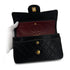 VINTAGE CHANEL CLASSIC FLAP SMALL CHAIN SHOULDER BAG BLACK LAMB SKIN GOLD HARDWARE 90324142