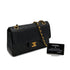 VINTAGE CHANEL CLASSIC FLAP SMALL CHAIN SHOULDER BAG BLACK LAMB SKIN GOLD HARDWARE 90324142