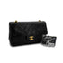 VINTAGE CHANEL CLASSIC FLAP SMALL CHAIN SHOULDER BAG BLACK LAMB SKIN GOLD HARDWARE 90324281