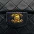 VINTAGE CHANEL CLASSIC FLAP SMALL CHAIN SHOULDER BAG BLACK LAMB SKIN GOLD HARDWARE 90324758