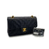 VINTAGE CHANEL CLASSIC FLAP SMALL CHAIN SHOULDER BAG BLACK LAMB SKIN GOLD HARDWARE 90324758
