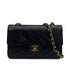 VINTAGE CHANEL CLASSIC FLAP SMALL CHAIN SHOULDER BAG BLACK LAMB SKIN GOLD HARDWARE 90326208