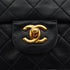 VINTAGE CHANEL CLASSIC FLAP SMALL CHAIN SHOULDER BAG BLACK LAMB SKIN GOLD HARDWARE 90326743