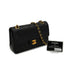 VINTAGE CHANEL CLASSIC FLAP SMALL CHAIN SHOULDER BAG BLACK LAMB SKIN GOLD HARDWARE 90326743