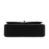 CHANEL CLASSIC FLAP SMALL CHAIN SHOULDER BAG BLACK LAMB SKIN SILVER HARDWARE 90350355
