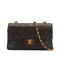 VINTAGE CHANEL CLASSIC FLAP SMALL CHAIN SHOULDER BAG BROWN LAMB SKIN GOLD HARDWARE 90338881