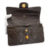 VINTAGE CHANEL CLASSIC FLAP SMALL CHAIN SHOULDER BAG BROWN LAMB SKIN GOLD HARDWARE 90338881