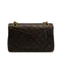 VINTAGE CHANEL CLASSIC FLAP SMALL CHAIN SHOULDER BAG BROWN LAMB SKIN GOLD HARDWARE 90321012