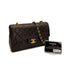 VINTAGE CHANEL CLASSIC FLAP SMALL CHAIN SHOULDER BAG BROWN LAMB SKIN GOLD HARDWARE 90321012