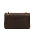 VINTAGE CHANEL CLASSIC FLAP SMALL CHAIN SHOULDER BAG BROWN LAMB SKIN GOLD HARDWARE 90322290