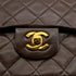 VINTAGE CHANEL CLASSIC FLAP SMALL CHAIN SHOULDER BAG BROWN LAMB SKIN GOLD HARDWARE 90322290
