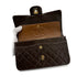 VINTAGE CHANEL CLASSIC FLAP SMALL CHAIN SHOULDER BAG BROWN LAMB SKIN GOLD HARDWARE 90322290