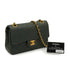 VINTAGE CHANEL CLASSIC FLAP SMALL CHAIN SHOULDER BAG KAHKI LAMB SKIN GOLD HARDWARE 90342728