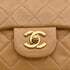 VINTAGE CHANEL CLASSIC FLAP SMALL CHAIN SHOULDER BAG LIGHT BROWN LAMB SKIN GOLD HARDWARE 90319926