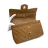 VINTAGE CHANEL CLASSIC FLAP SMALL CHAIN SHOULDER BAG LIGHT BROWN LAMB SKIN GOLD HARDWARE 90323200