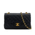 VINTAGE CHANEL CLASSIC FLAP SMALL CHAIN SHOULDER BAG NAVY LAMB SKIN GOLD HARDWARE 90315883