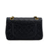 VINTAGE CHANEL CLASSIC FLAP SMALL CHAIN SHOULDER BAG NAVY LAMB SKIN GOLD HARDWARE 90315883