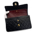 VINTAGE CHANEL CLASSIC FLAP SMALL CHAIN SHOULDER BAG NAVY LAMB SKIN GOLD HARDWARE 90315883