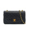 VINTAGE CHANEL CLASSIC FLAP SMALL CHAIN SHOULDER BAG NAVY LAMB SKIN GOLD HARDWARE 90331965