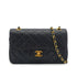 VINTAGE CHANEL CLASSIC FLAP SMALL CHAIN SHOULDER BAG NAVY LAMB SKIN GOLD HARDWARE 90331965
