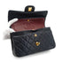 VINTAGE CHANEL CLASSIC FLAP SMALL CHAIN SHOULDER BAG NAVY LAMB SKIN GOLD HARDWARE 90331965